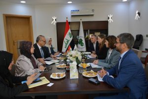Read more about the article عقد اجتماع مع وفد البنك الاوربي لاعادة الأعمار والتنمية